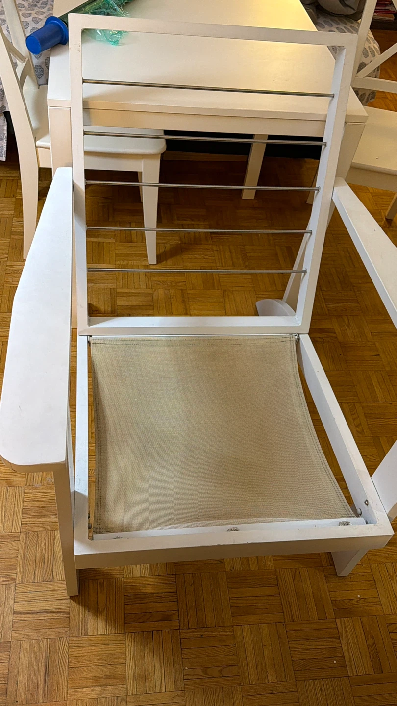 White Adirondack Chair with Mesh Seat - photo 3