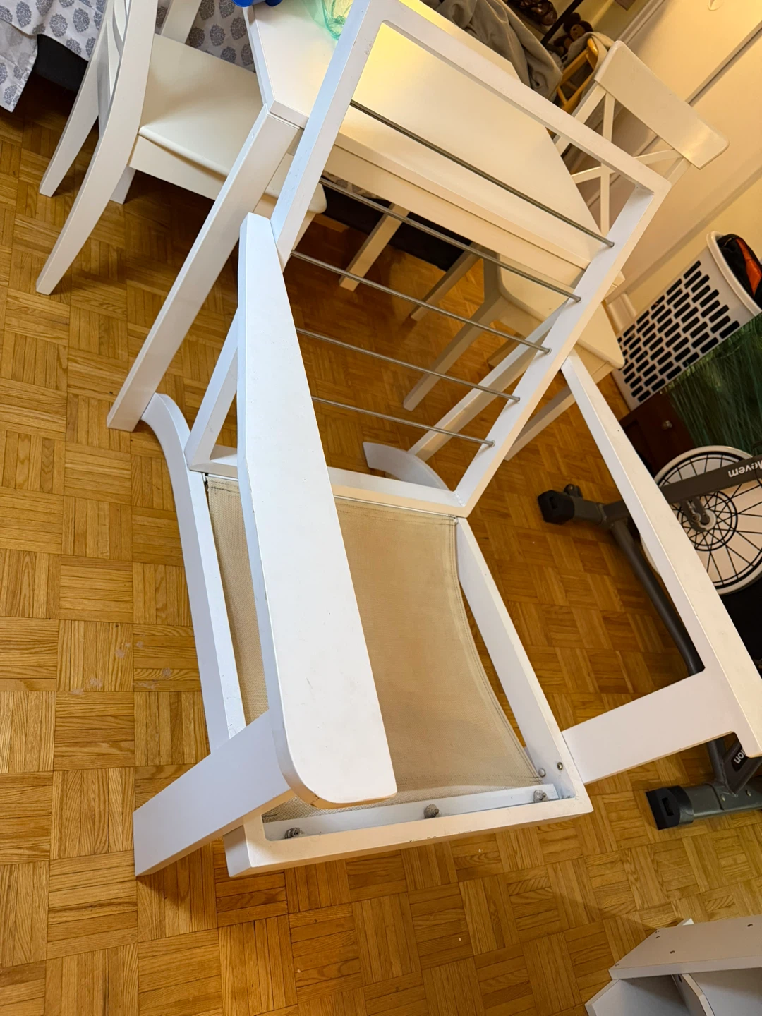 White Adirondack Chair with Mesh Seat - photo 2