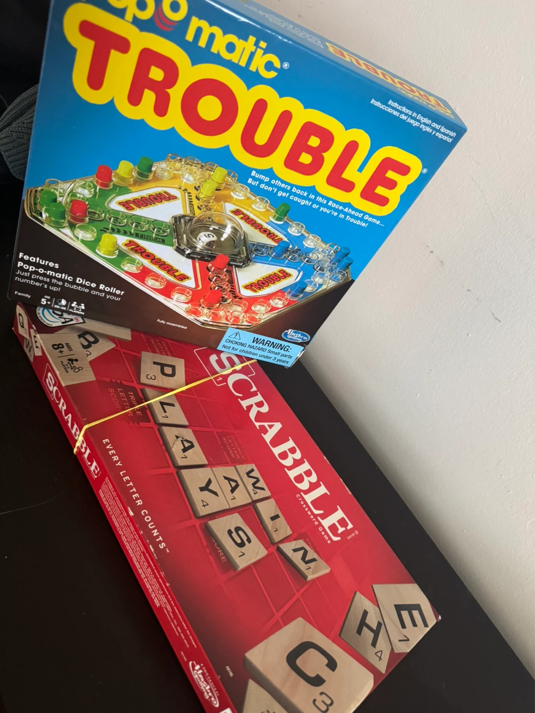 Trouble & Scrabble Board Games