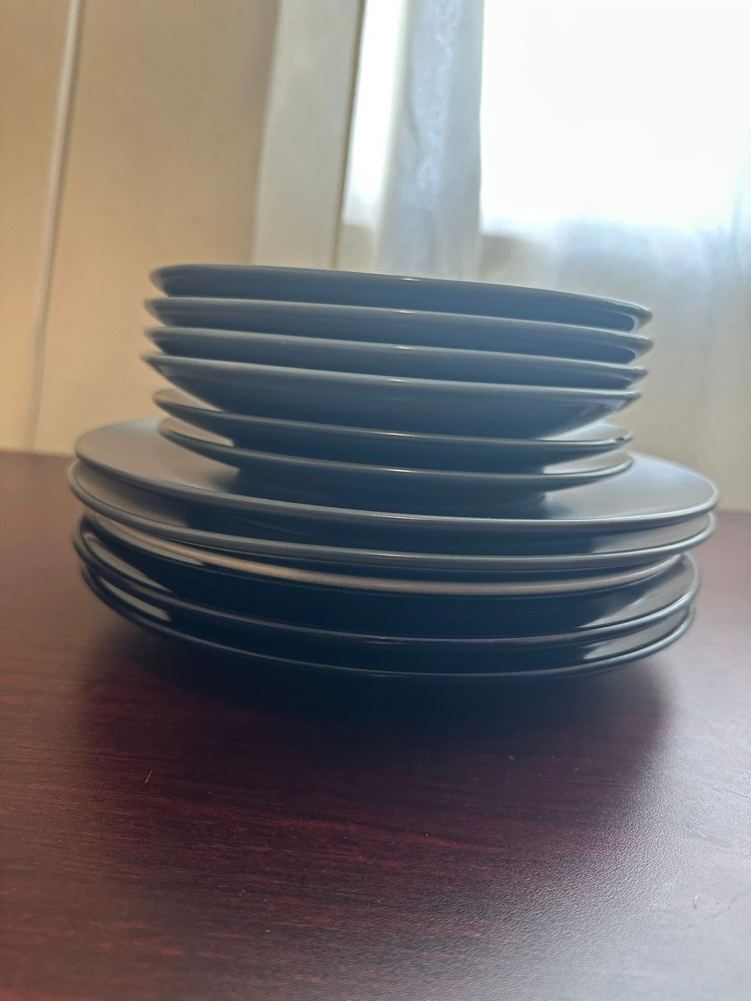 Assorted Plates - Black, Grey, and White