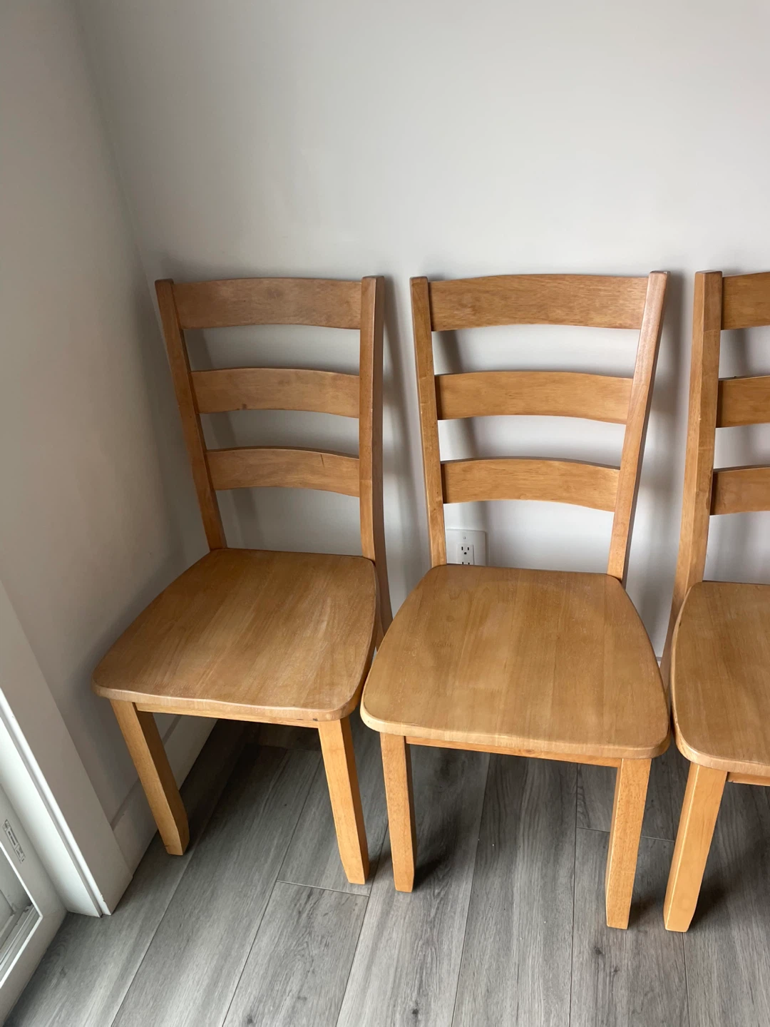 4 Wooden Dining Chairs - photo 3