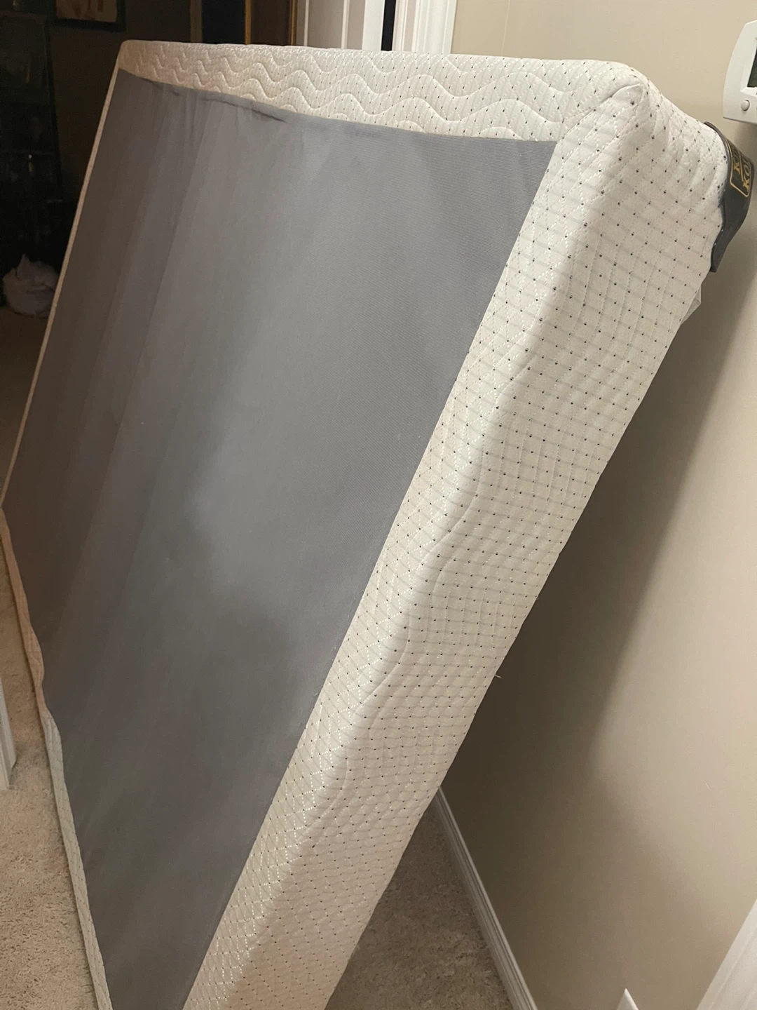 White Upholstered Queen Bed Frame with Headboard - photo 5