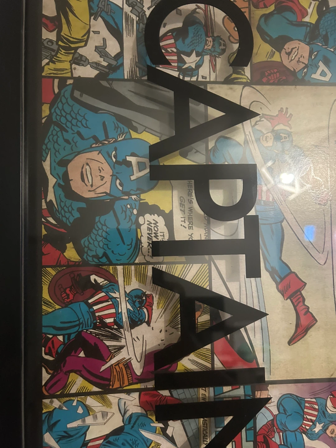 Framed Captain America Comic Art - photo 2