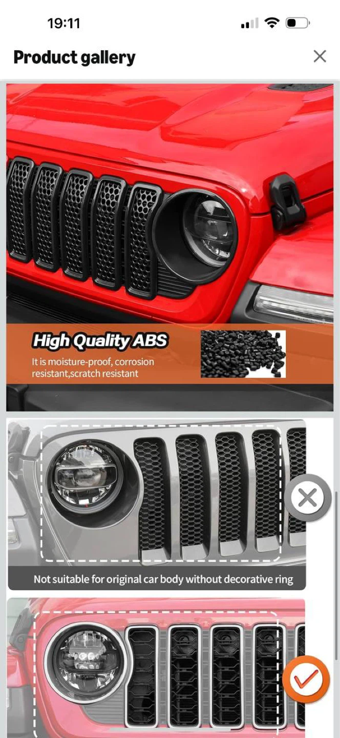 JEEP WRANGLER JL 2024+ GRILL INSERTS + HEADLIGHT TRIM 🔥🔥 - photo 5