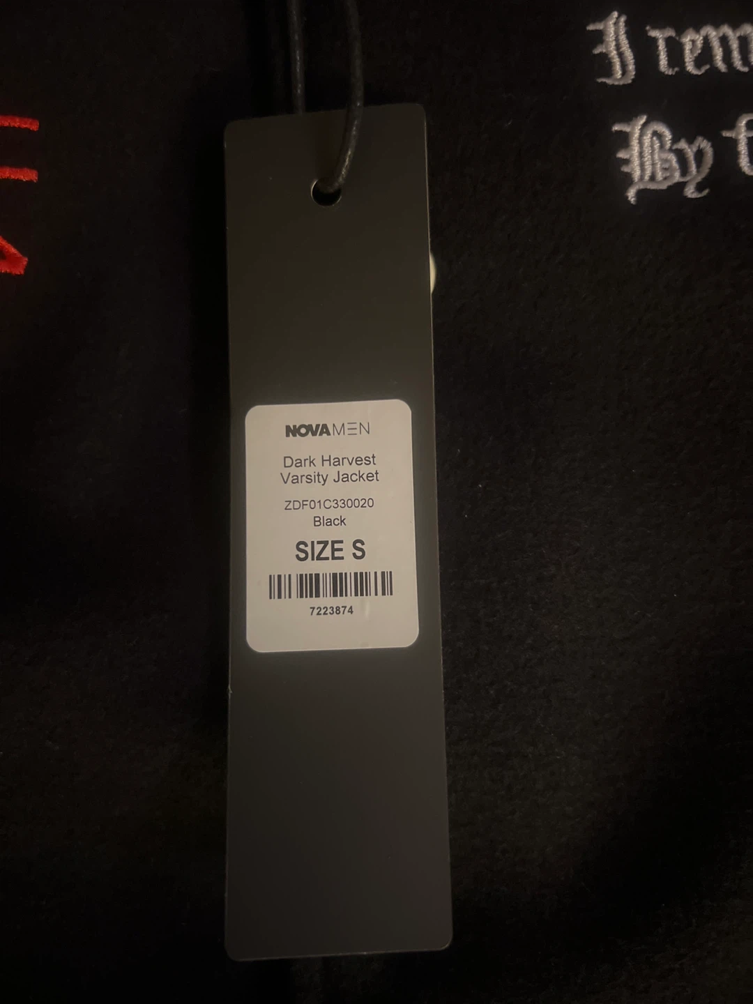NovaMen Dark Harvest Varsity Jacket Black Size S - photo 3
