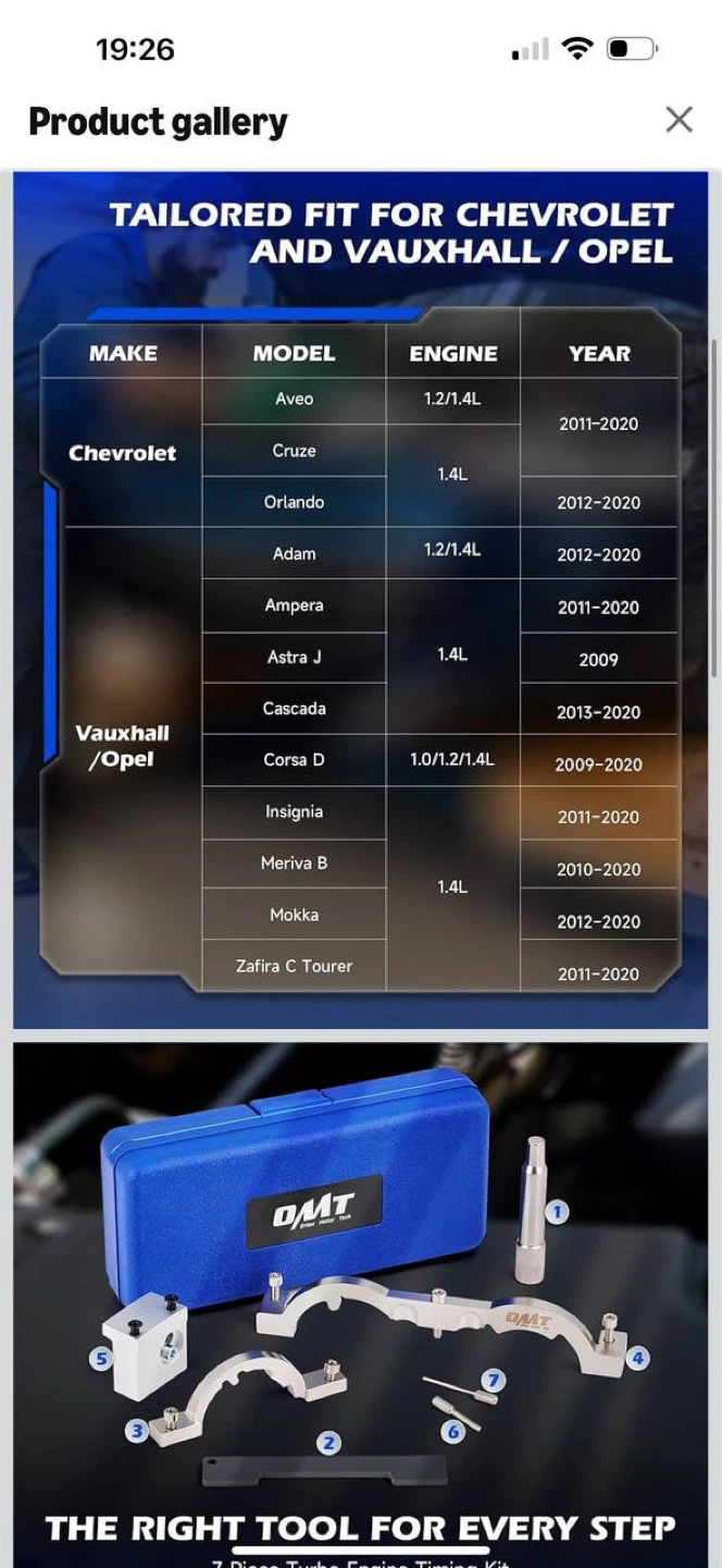 ENGINE TIMING TOOL KIT – CHEVY / OPEL / VAUXHALL 🔥🔥 - photo 3