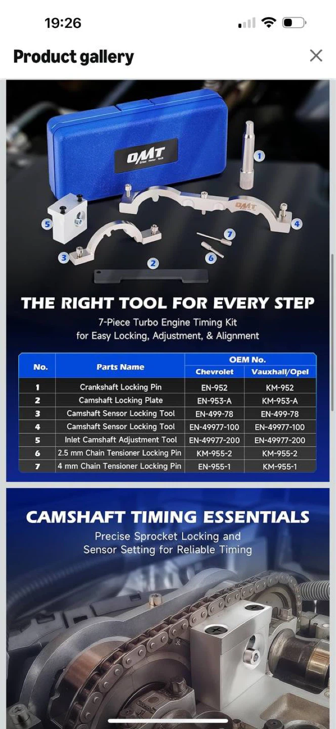 ENGINE TIMING TOOL KIT – CHEVY / OPEL / VAUXHALL 🔥🔥 - photo 5