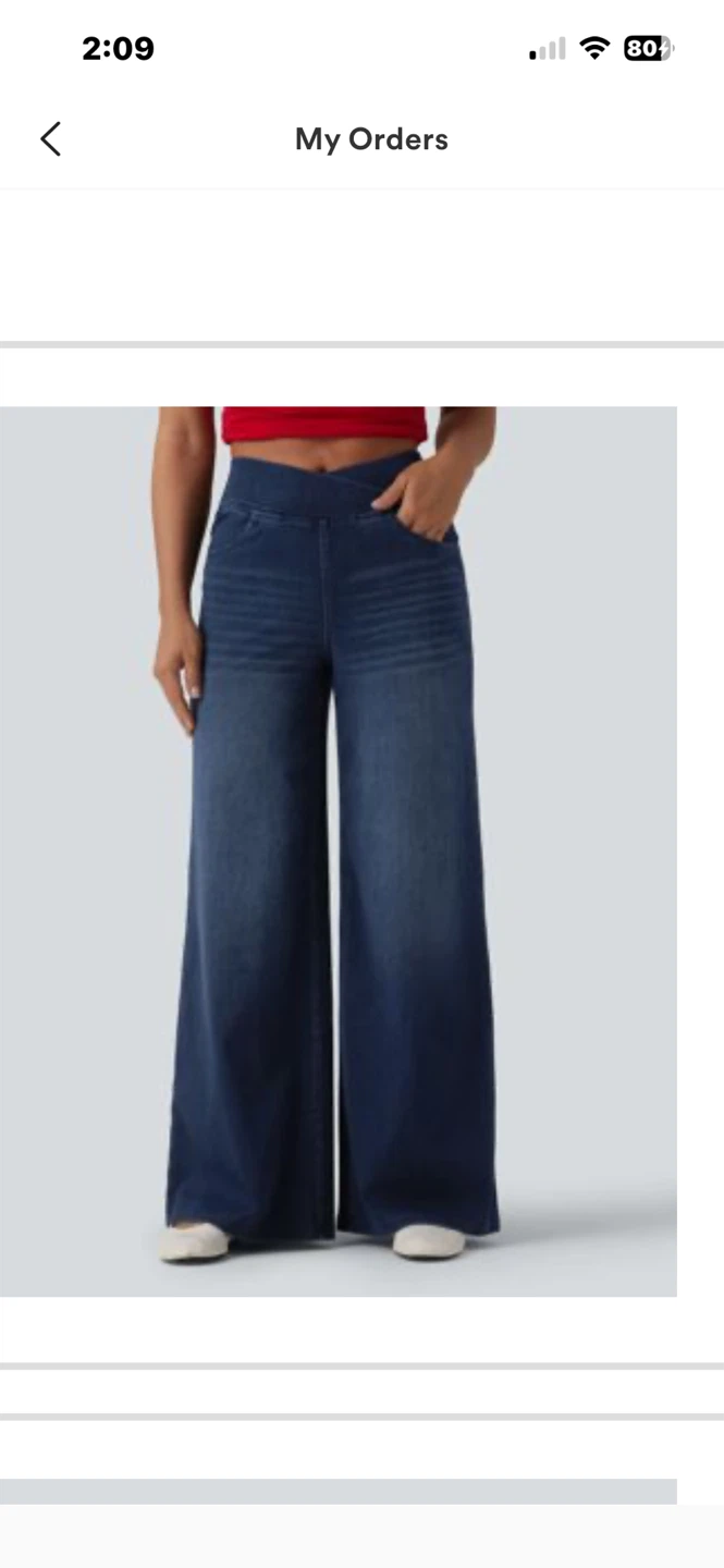 Halara Flex High Waisted Crossover Wide Leg Jeans - photo 2