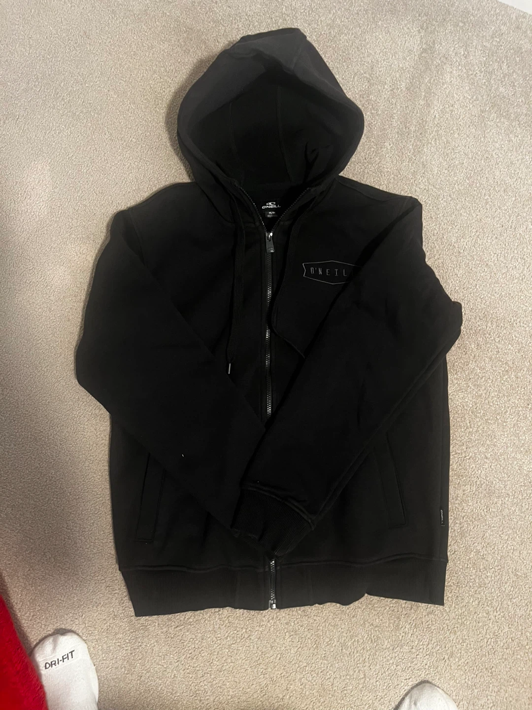 O'Neill Black Full Zip Hoodie - Size M