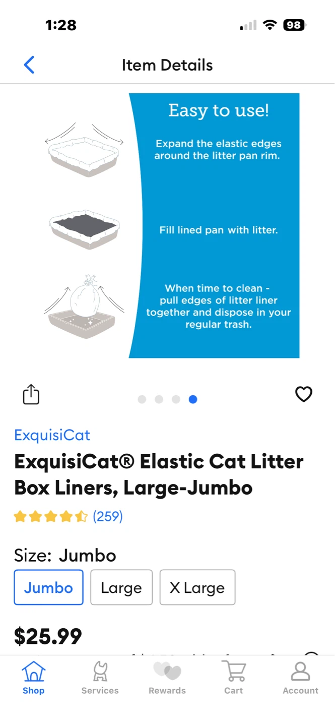 ExquisiCat Elastic Cat Litter Box Liners, Jumbo, 30 Count - photo 4
