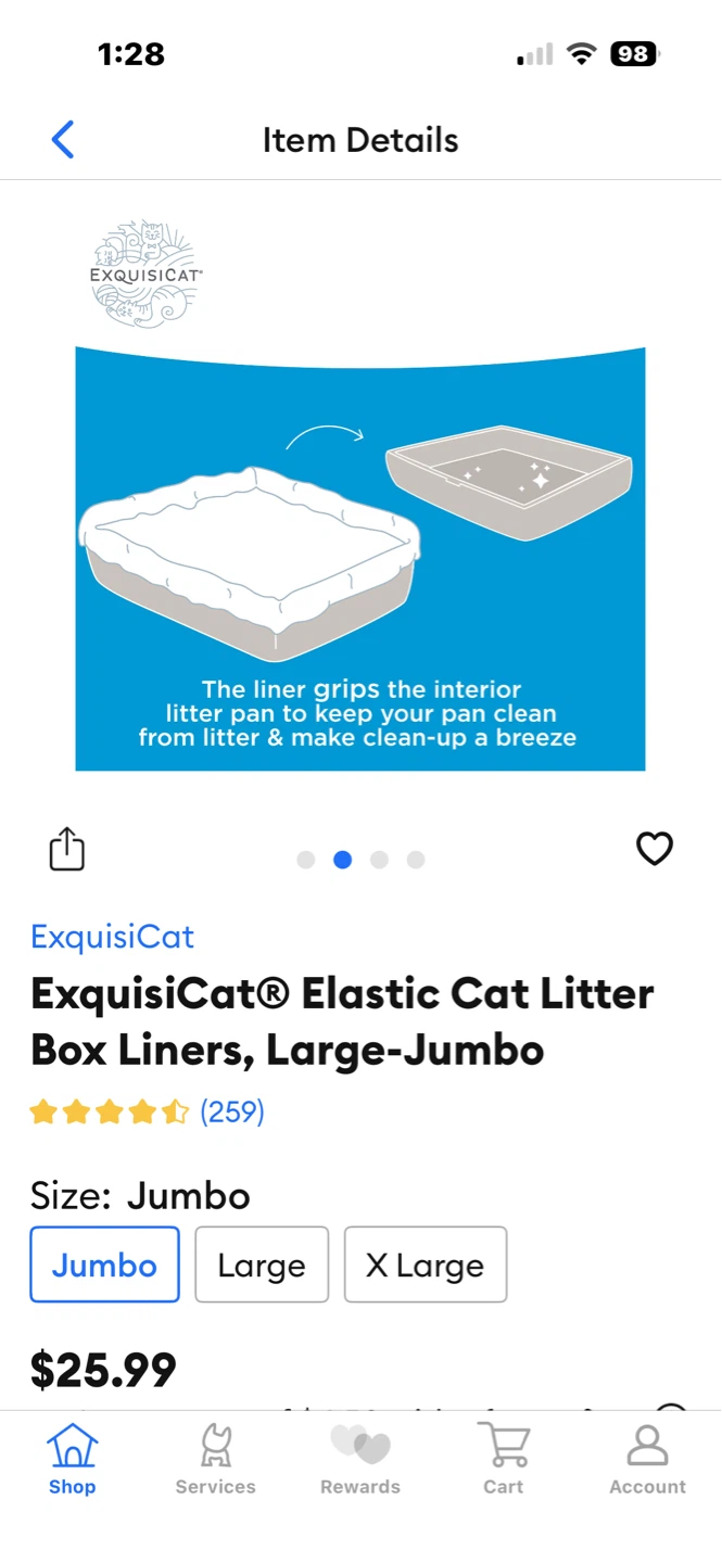 ExquisiCat Elastic Cat Litter Box Liners, Jumbo, 30 Count - photo 3