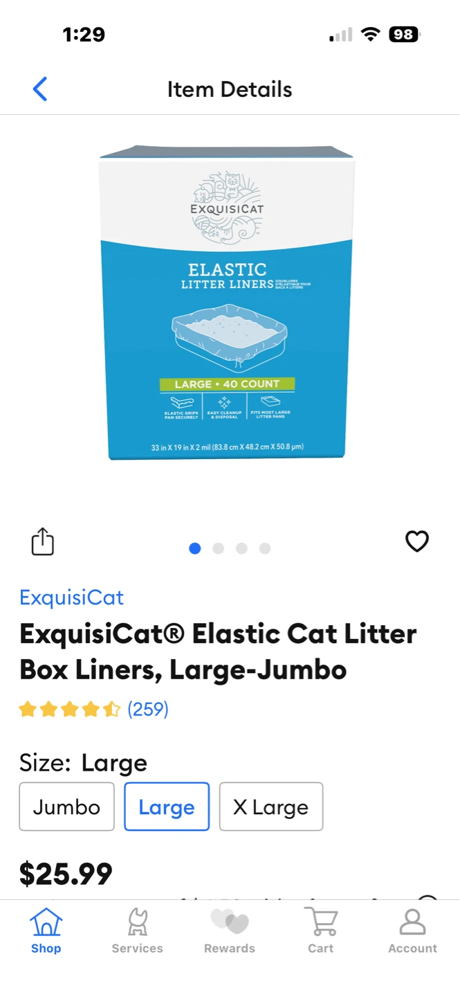 ExquisiCat Elastic Cat Litter Box Liners, Jumbo, 30 Count - photo 5