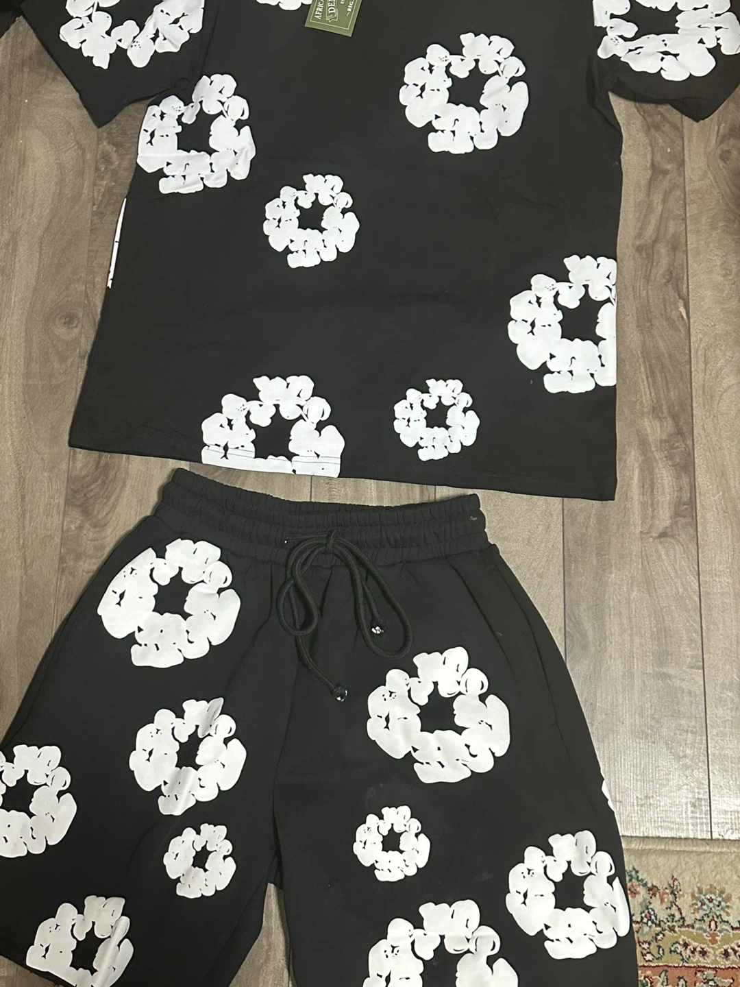 Denim Tears The Cotton Wreath Shorts Black
