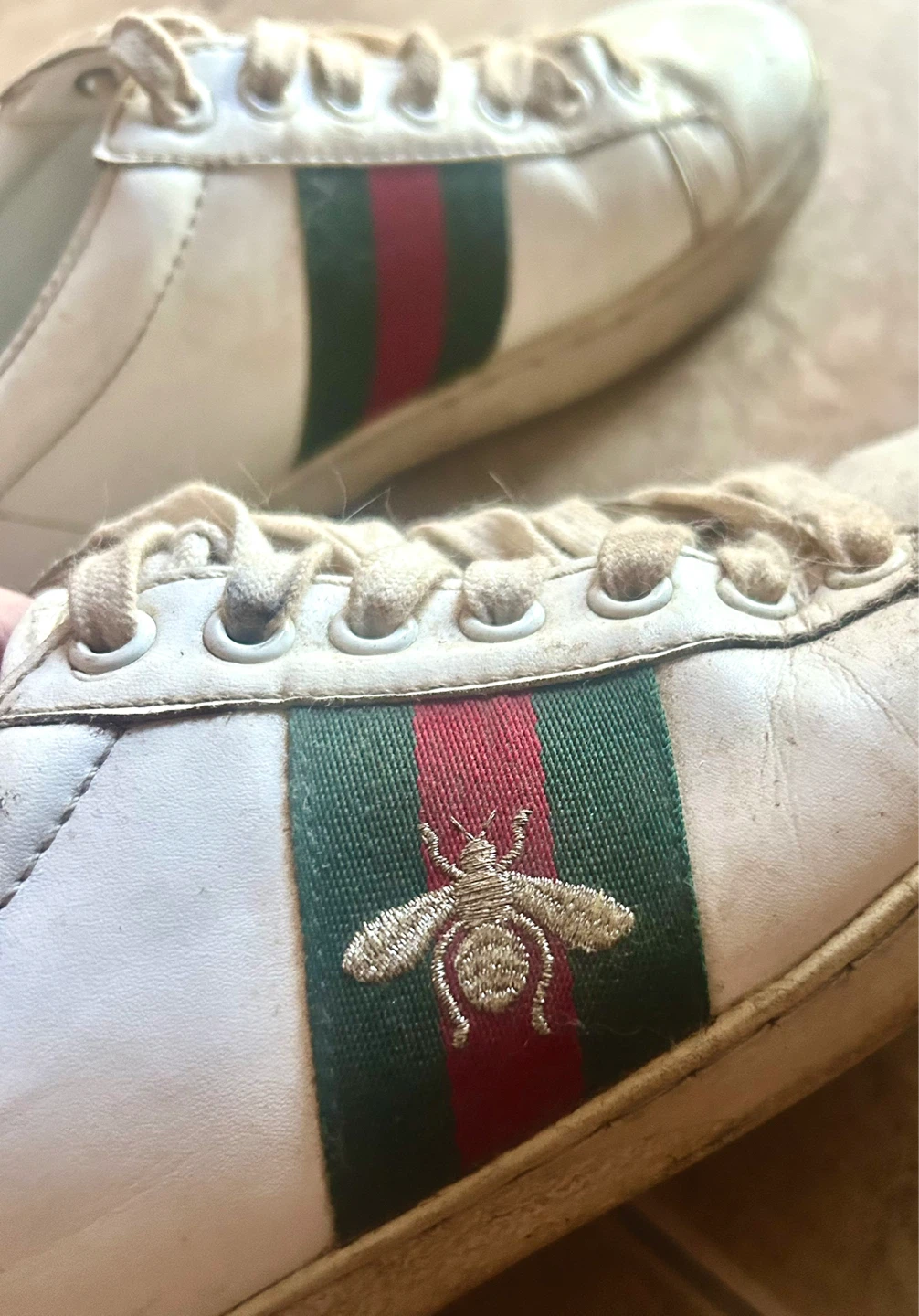 Gucci Ace Embroidered Bee Sneakers Size 7 - photo 3