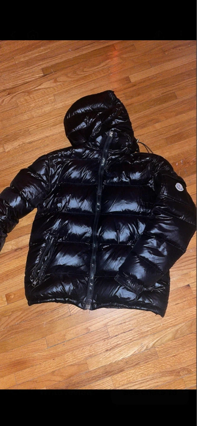 Moncler Black Puffer Jacket with Hood