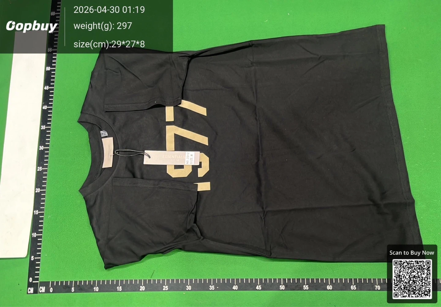 Fear of God Essentials 1977 T-Shirt Black