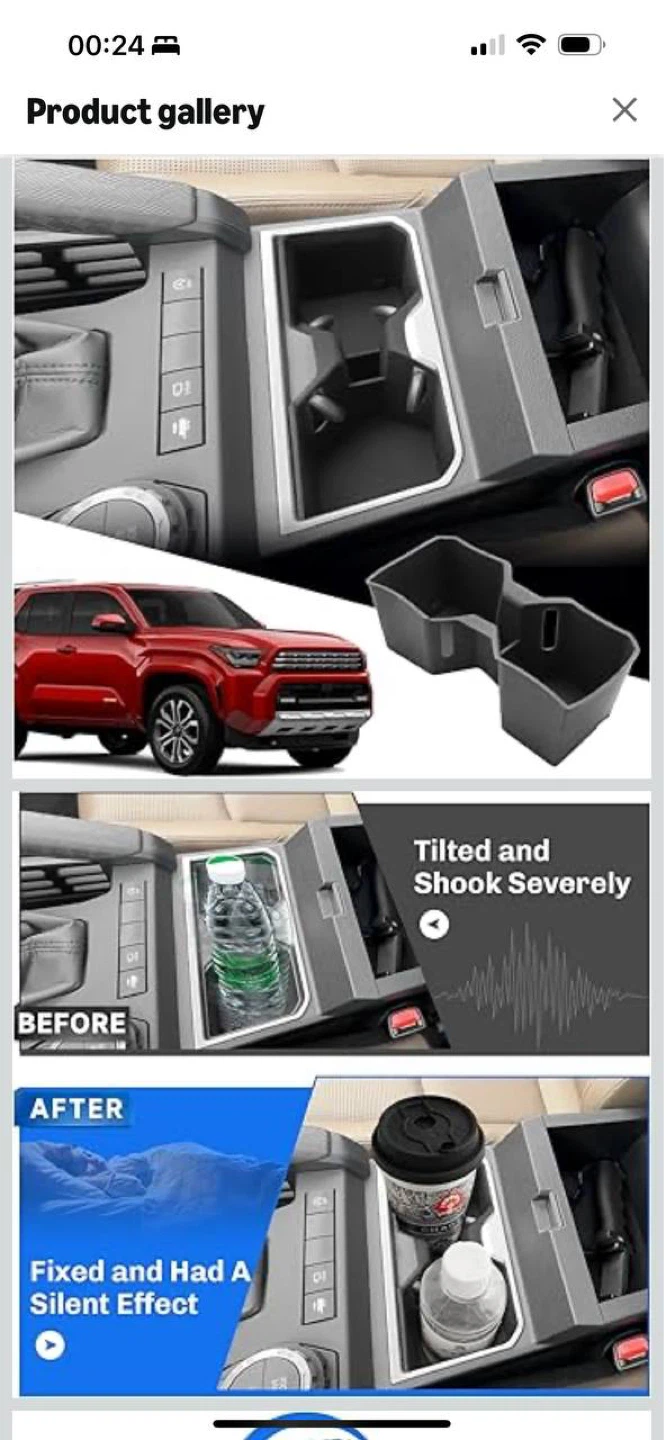 TOYOTA 4RUNNER 2025–2026 CUP HOLDER INSERT