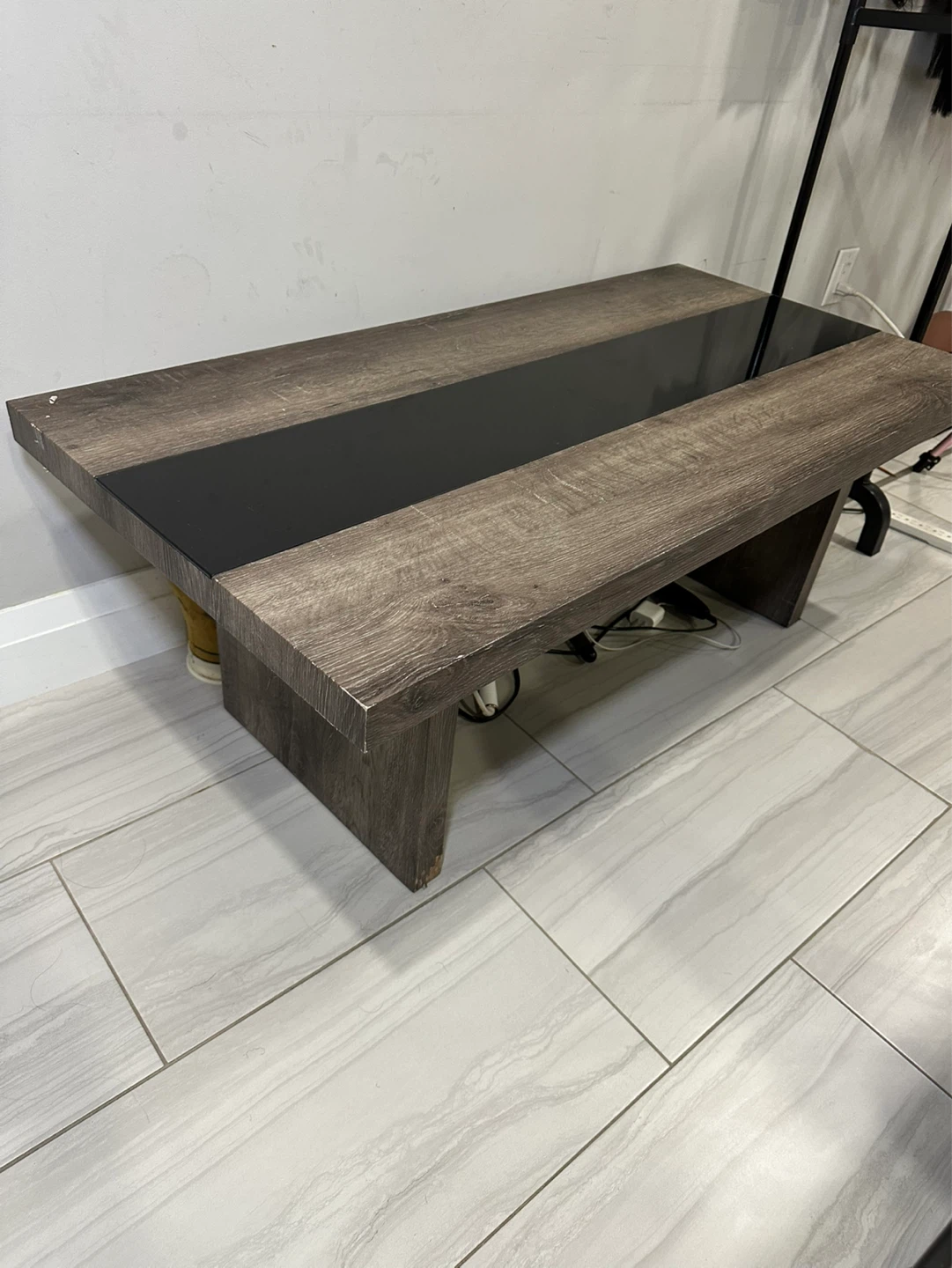 Wood and Black Coffee Table - photo 2