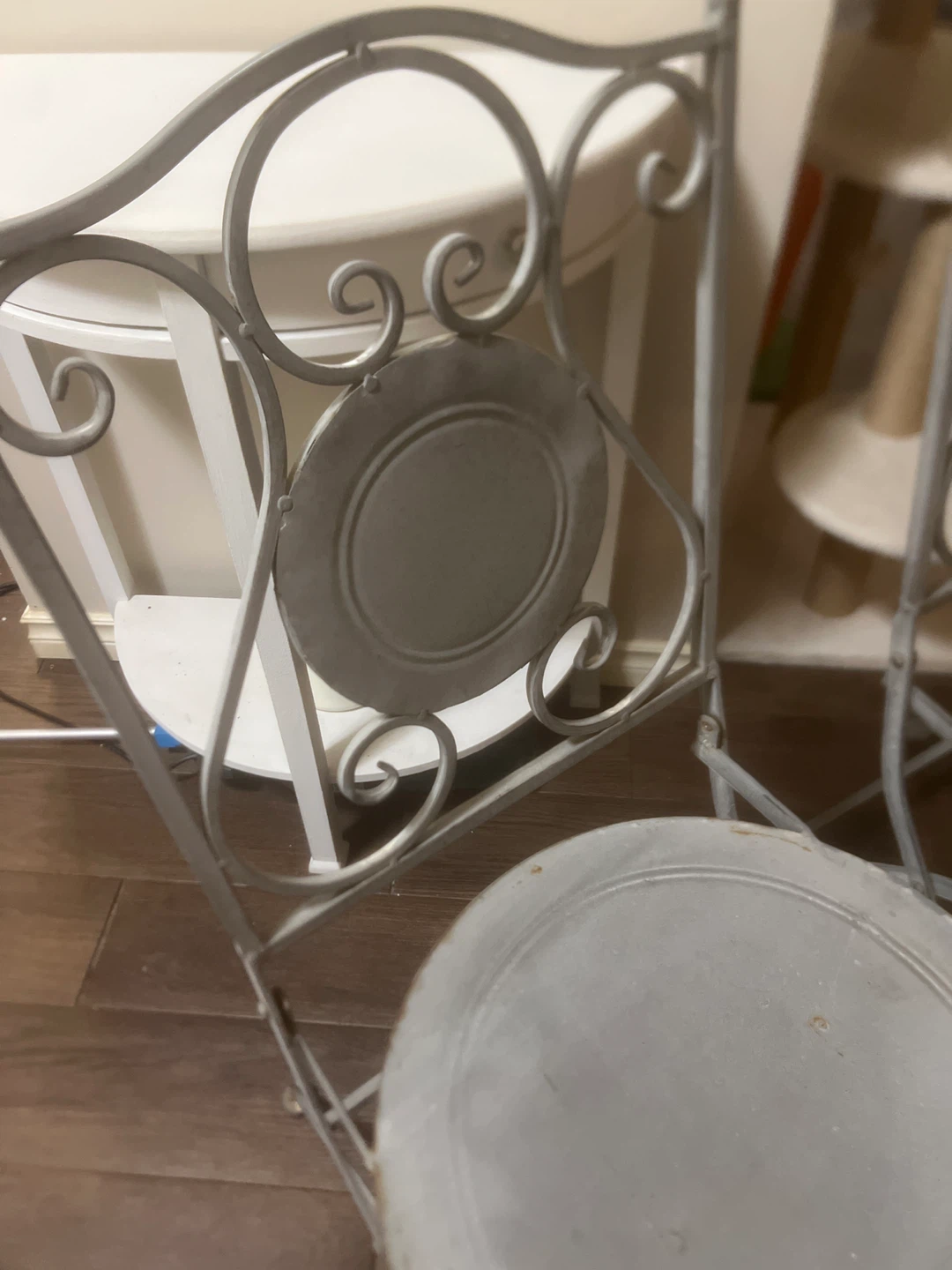 Set of 2 French Style Metal Folding Chairs - photo 3