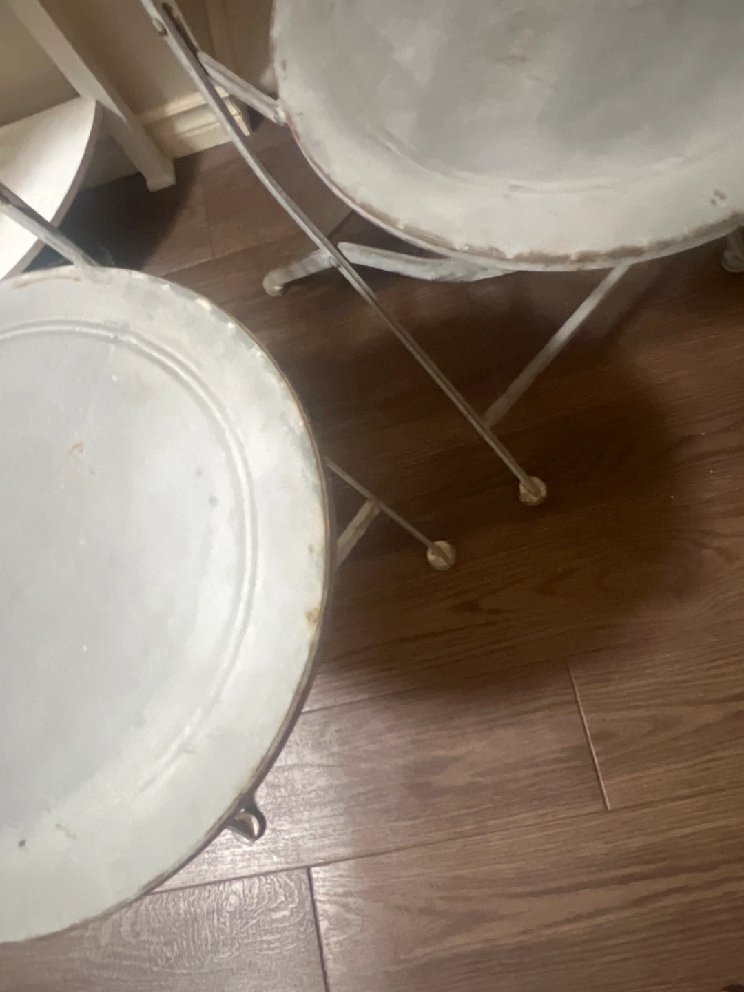 Set of 2 French Style Metal Folding Chairs - photo 2