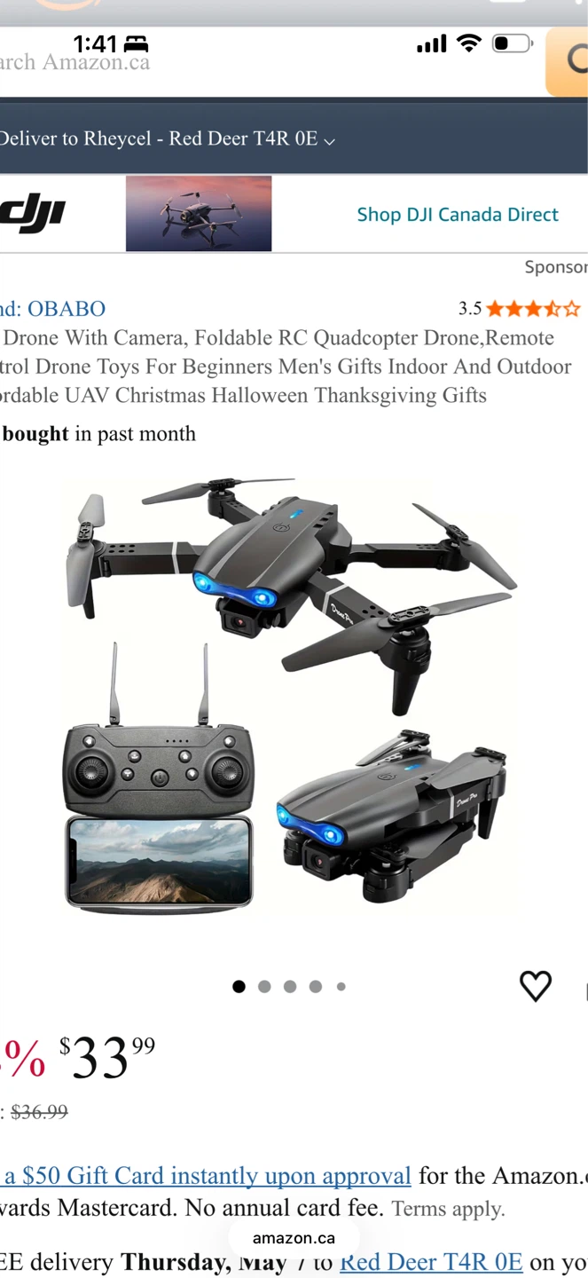 OBABO Foldable RC Drone with Camera