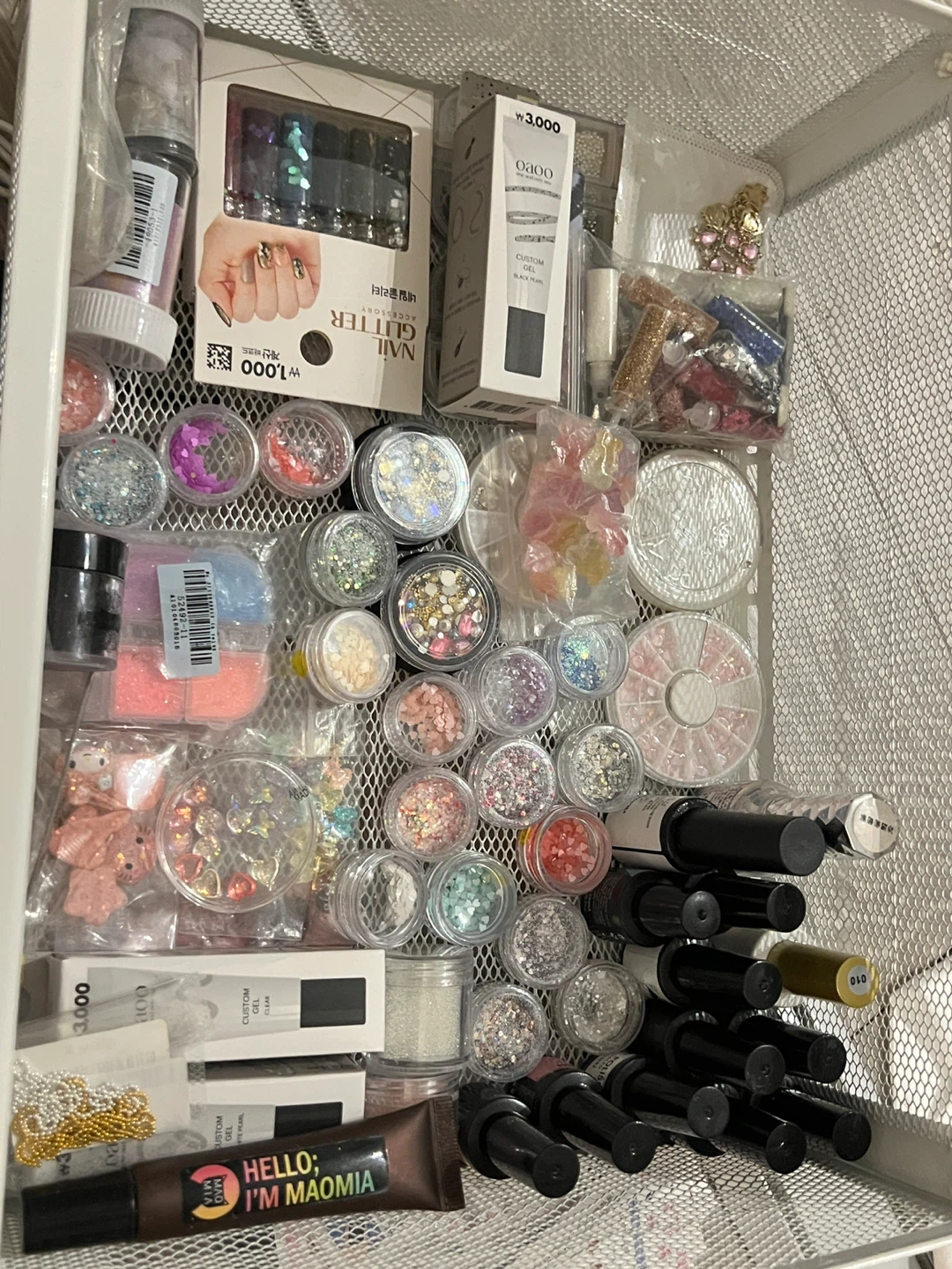 Nail Art Stickers, Charms, and Glitter Collection