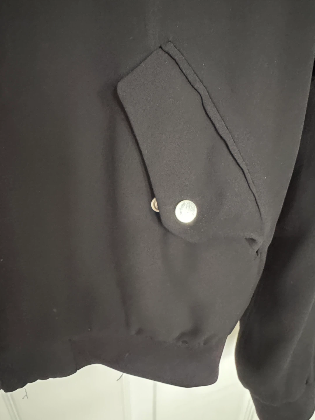 Zara Basic Bomber Jacket - Black, Size M - photo 4