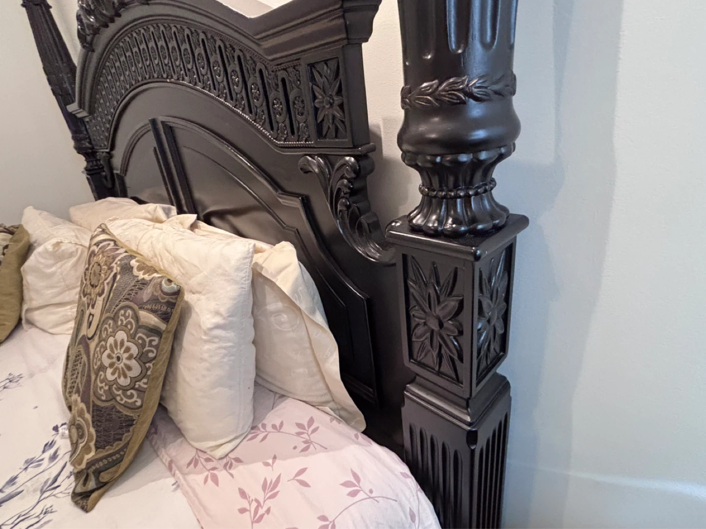 Black Four-Poster Bed Frame - photo 4