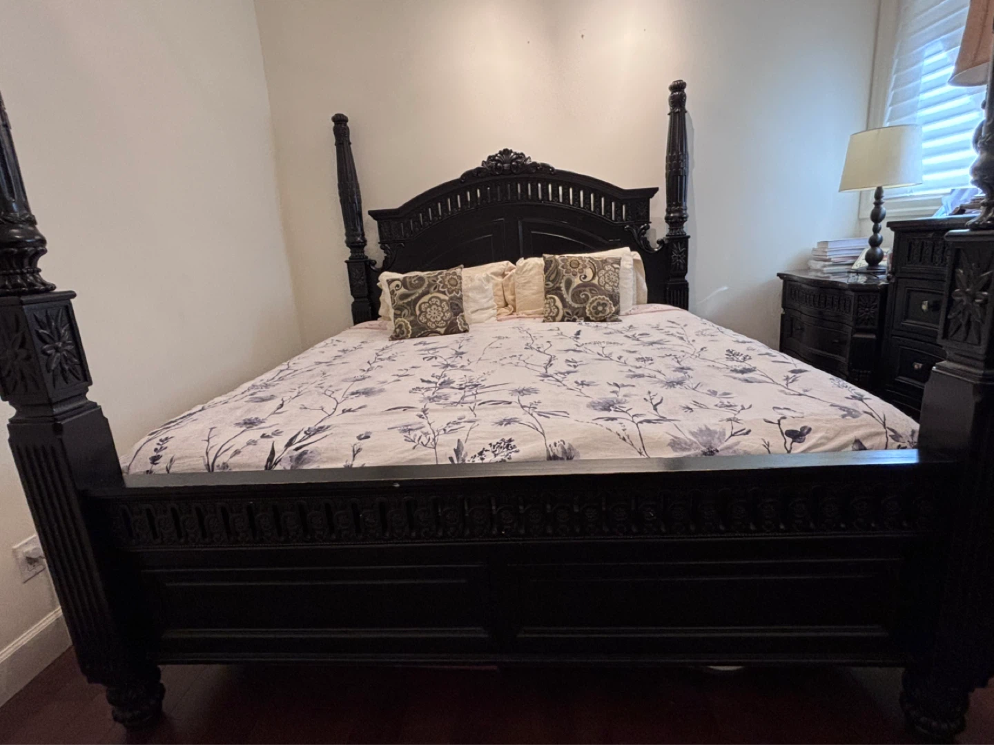 Black Four-Poster Bed Frame - photo 3