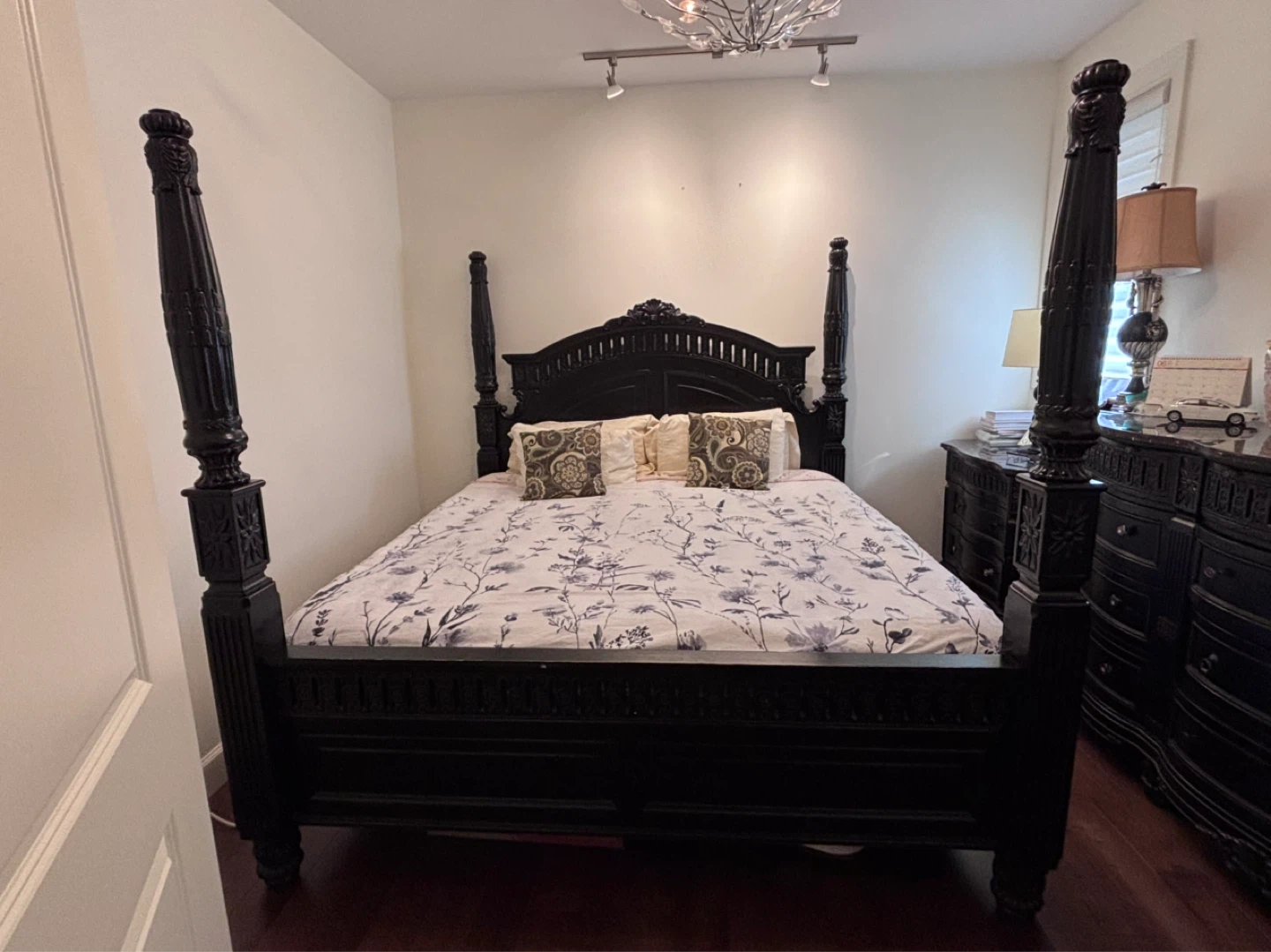 Black Four-Poster Bed Frame - photo 2