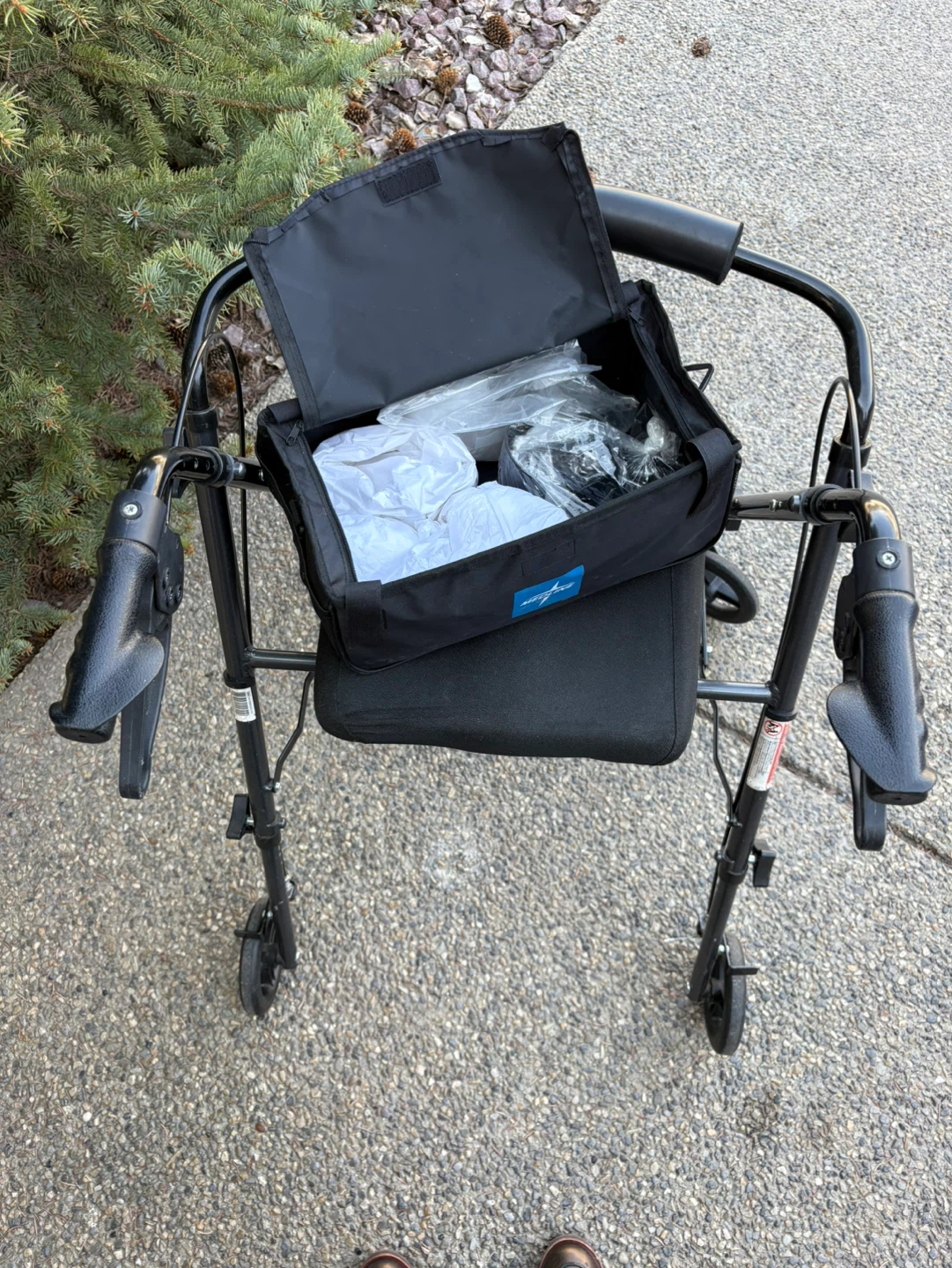 Deluxe Rolling Walker with Seat and Bag - photo 5