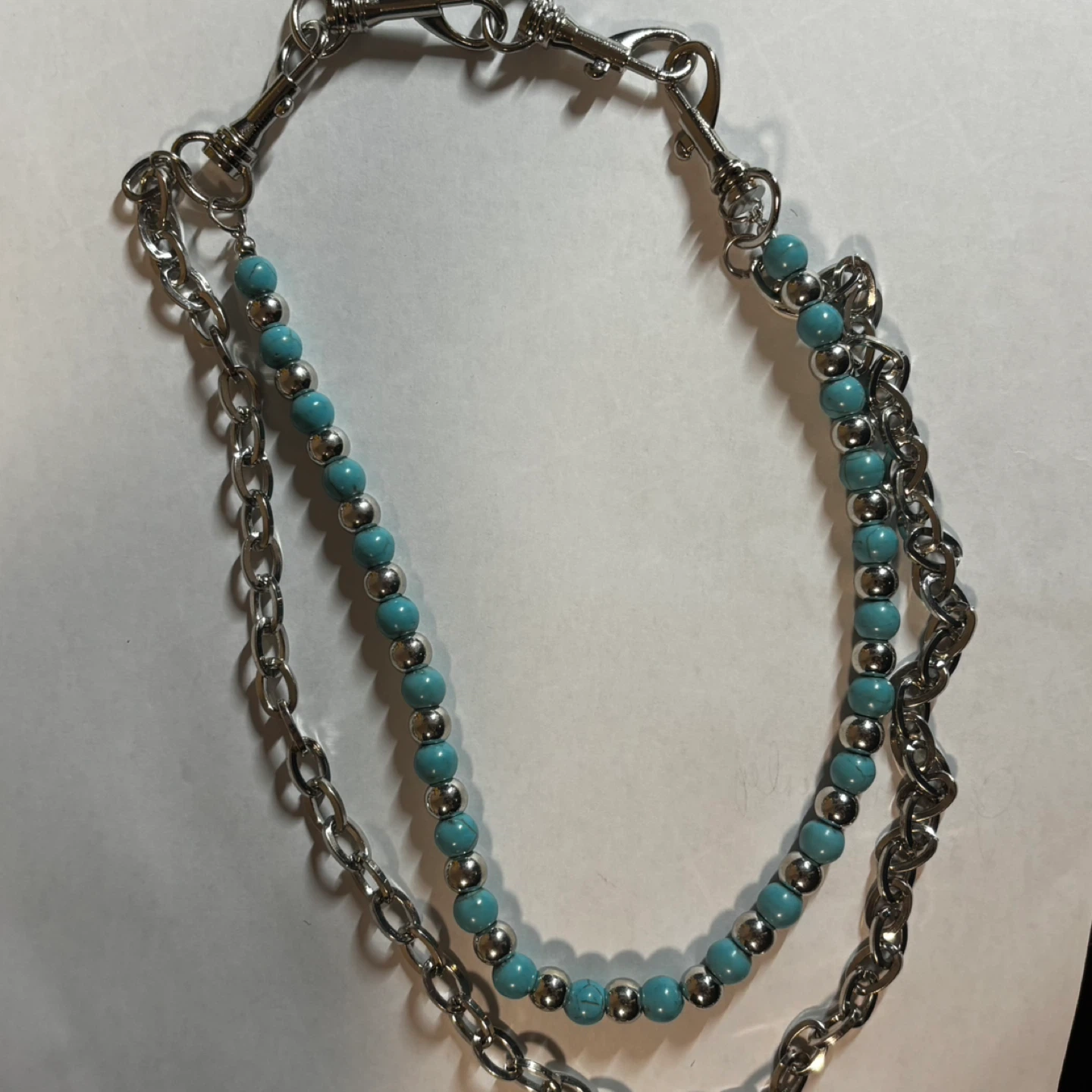 Turquoise Bead Pant Chain - photo 2