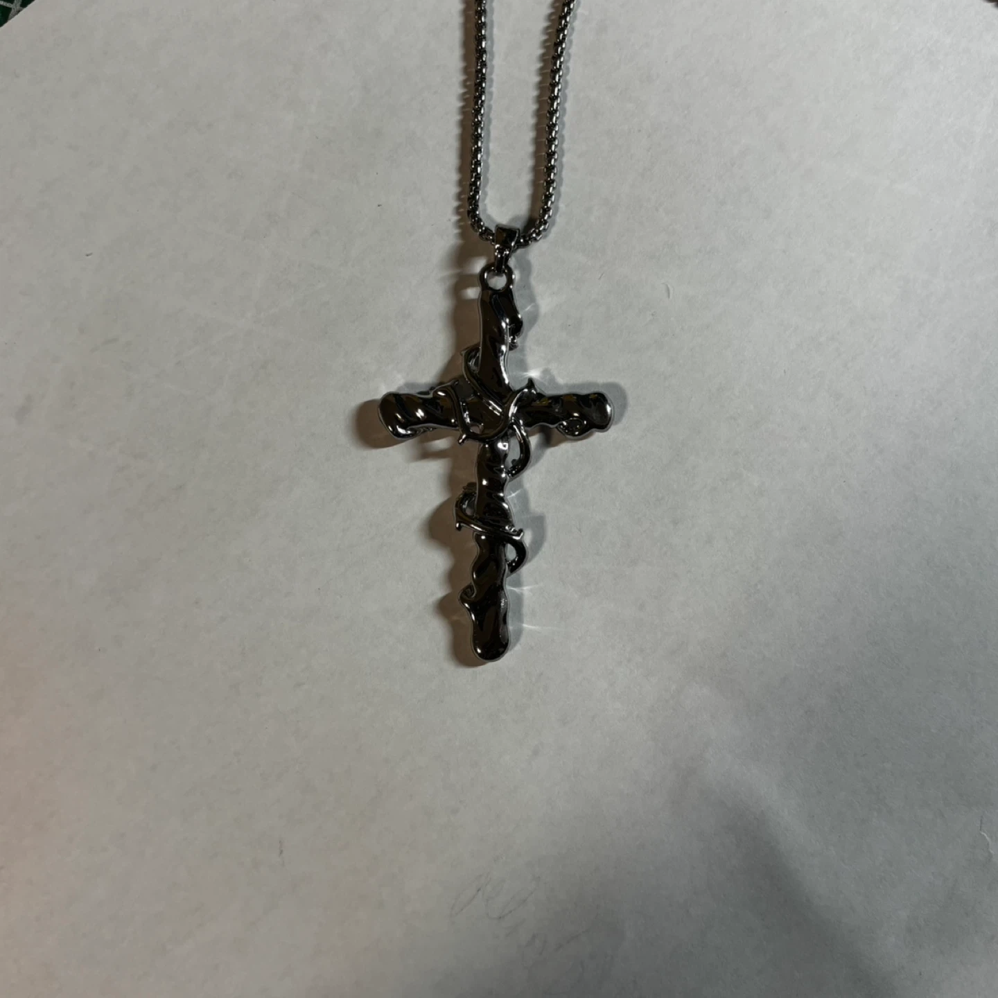 Men's Thorn Cross Necklace - photo 2