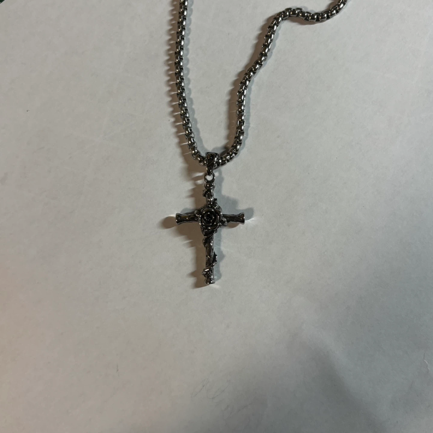 Cross and Rose Necklace - photo 2
