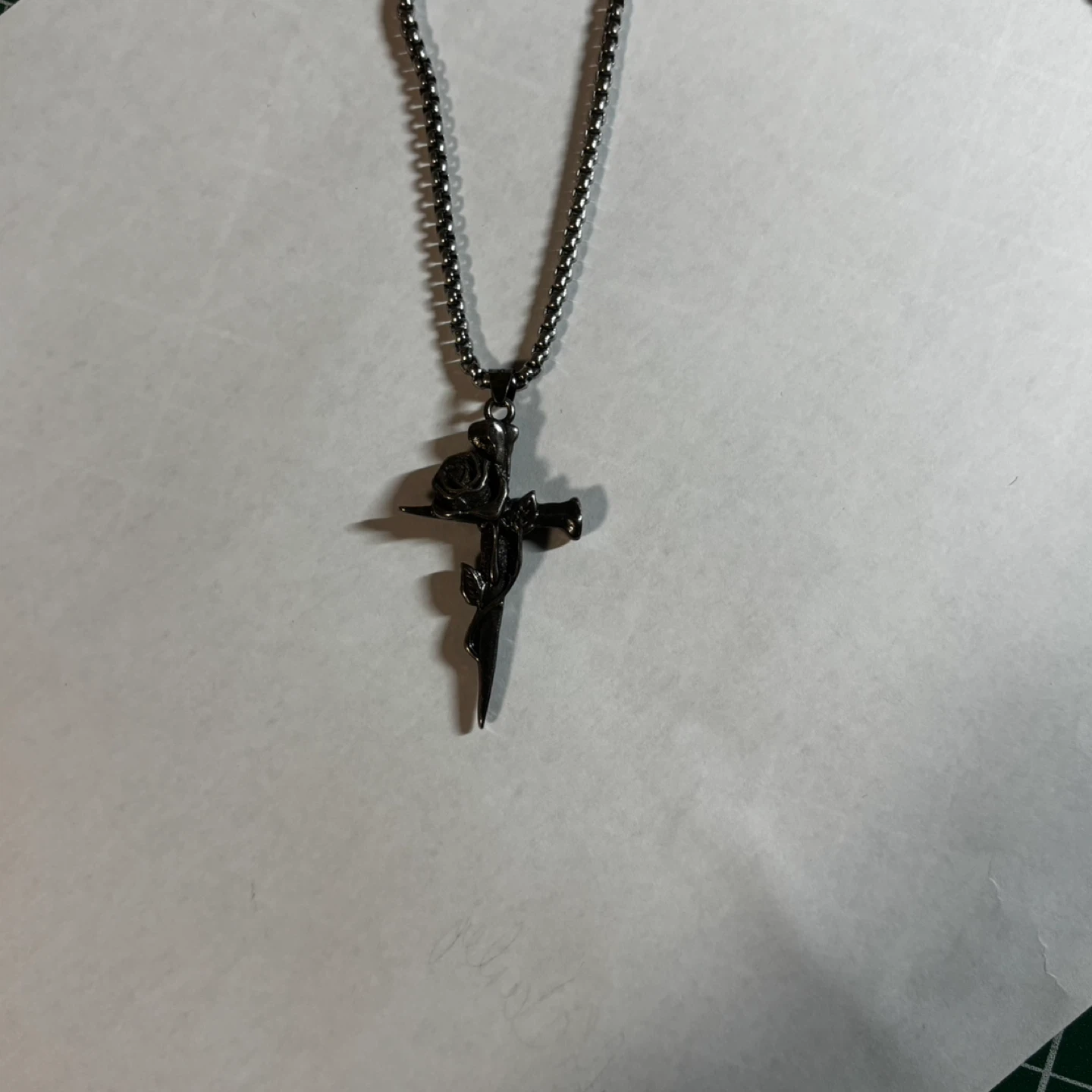 Rose Sword Cross Necklace - photo 2
