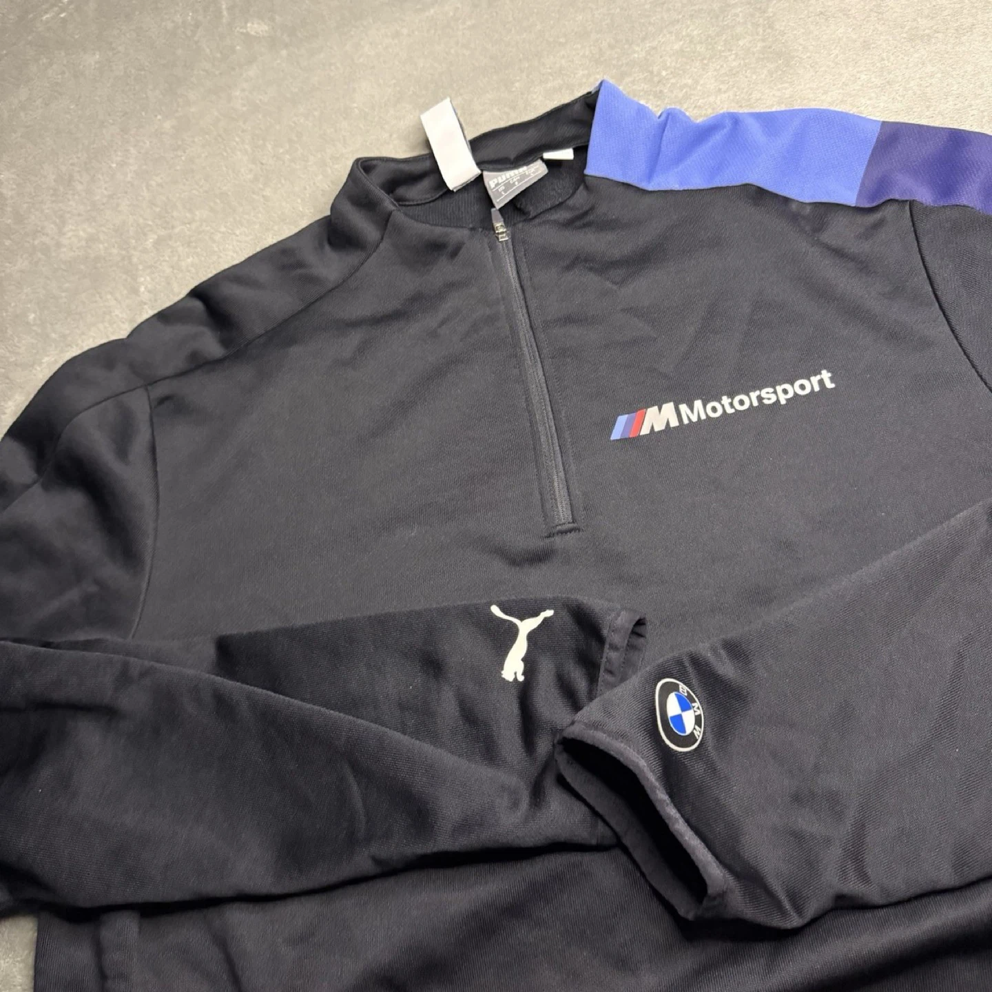 BMW Motorsport Men XLarge Black 1/4 Zip Sweatshirt - photo 2