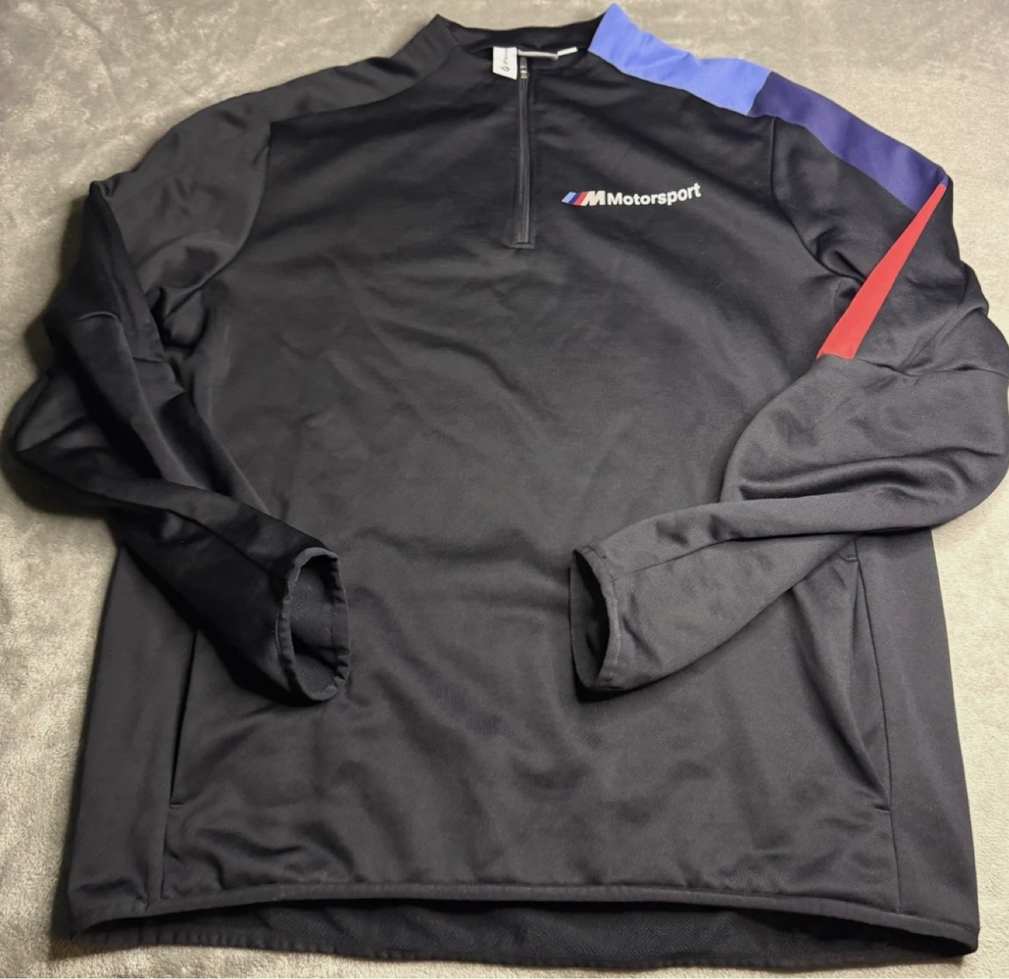 BMW Motorsport Men XLarge Black 1/4 Zip Sweatshirt - photo 3