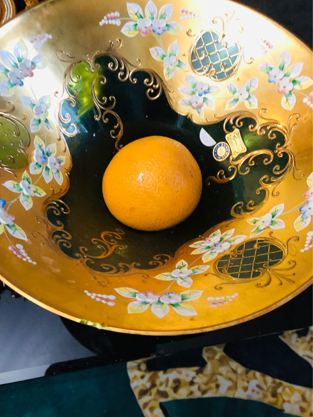 24 k gold painting Egermann Bohemia Bowl - photo 2