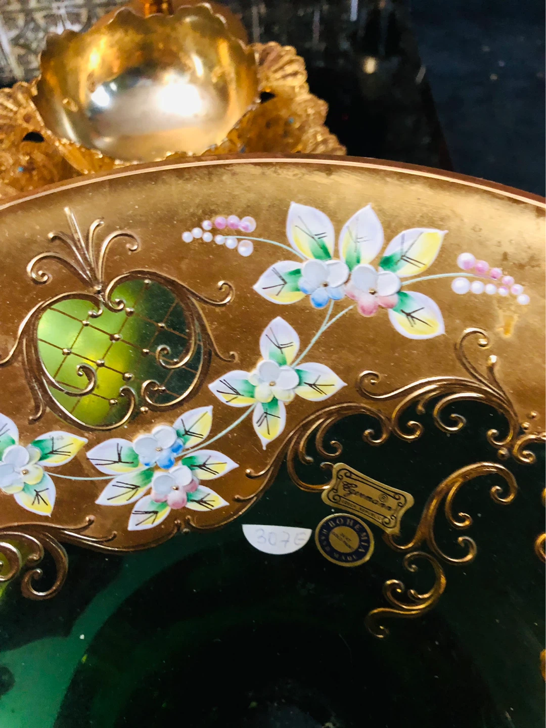 24 k gold painting Egermann Bohemia Bowl - photo 4