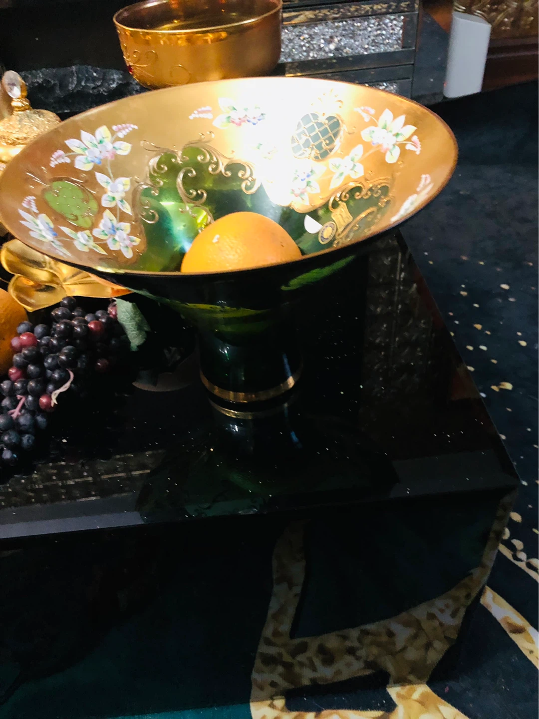 24 k gold painting Egermann Bohemia Bowl