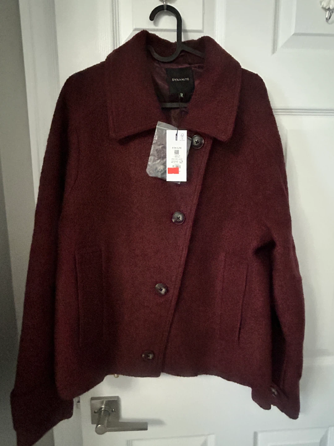 Dynamite Boiled Wool Jacket - Tuscan Ruby - P/M-S/M