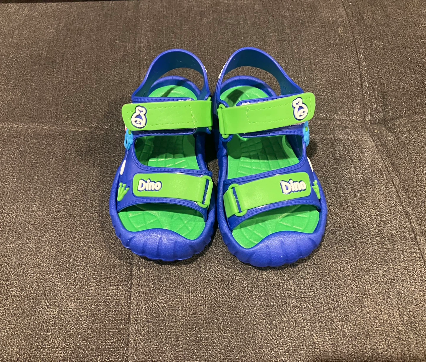 Kids Blue Dino Sandals Size 7