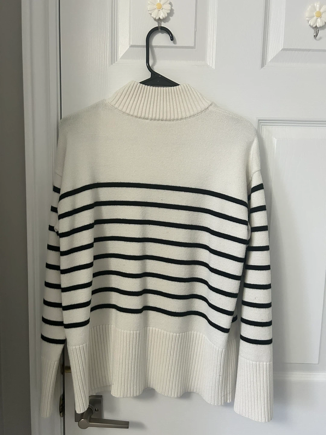 Women's Striped Mock Neck Sweater - photo 2