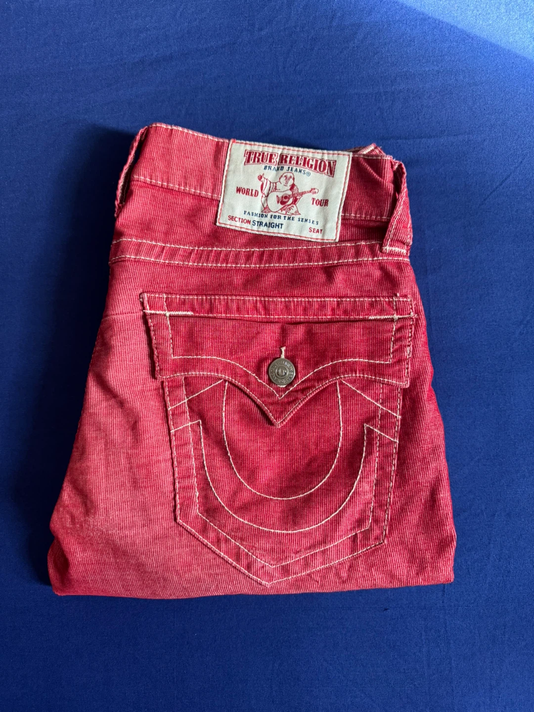 True Religion Jeans Corduroy Ricky Relaxed Straight Fit