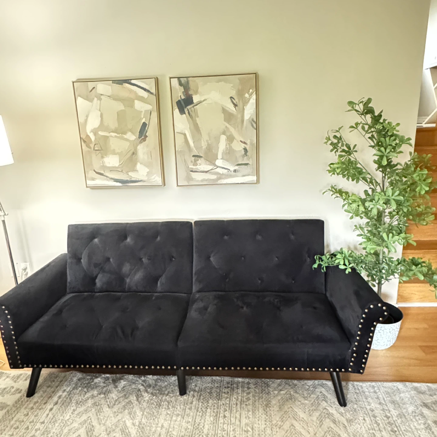 Stylish Velvet Sofa Bed - photo 2