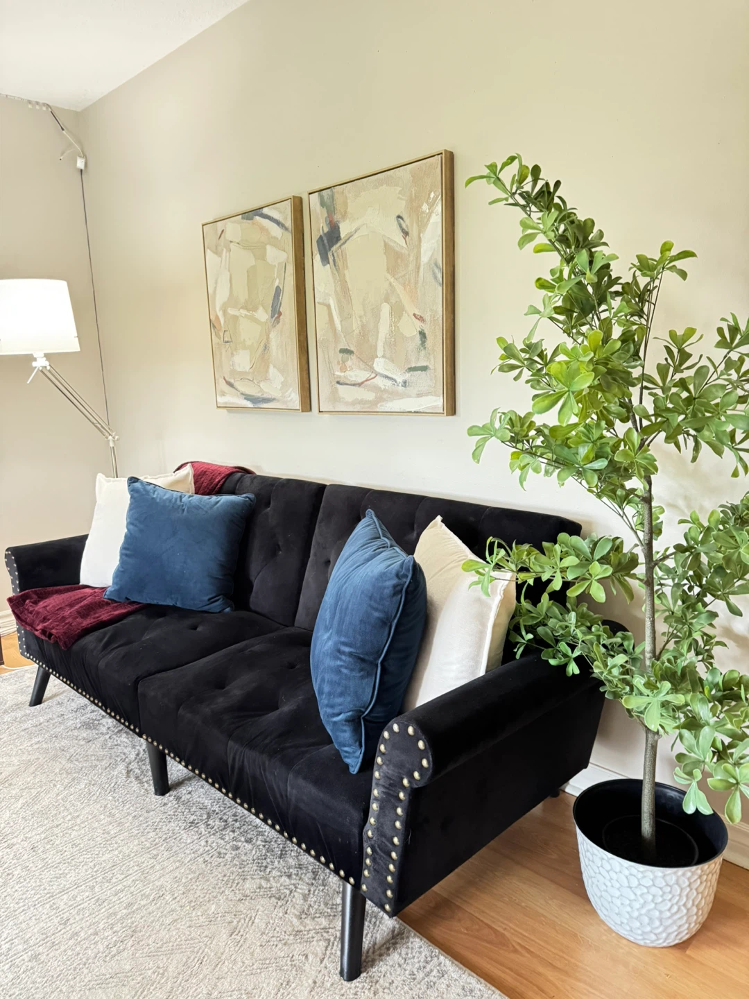 Stylish Velvet Sofa Bed
