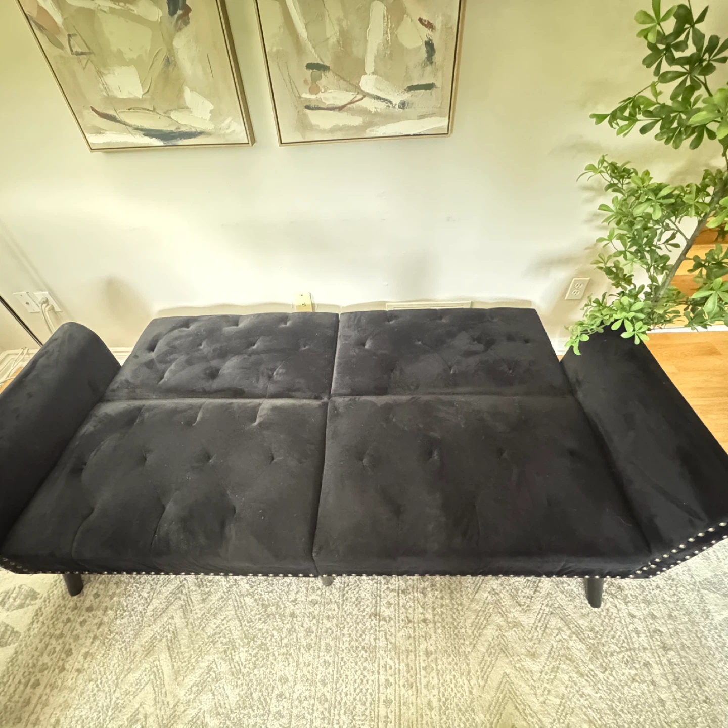 Stylish Velvet Sofa Bed - photo 3
