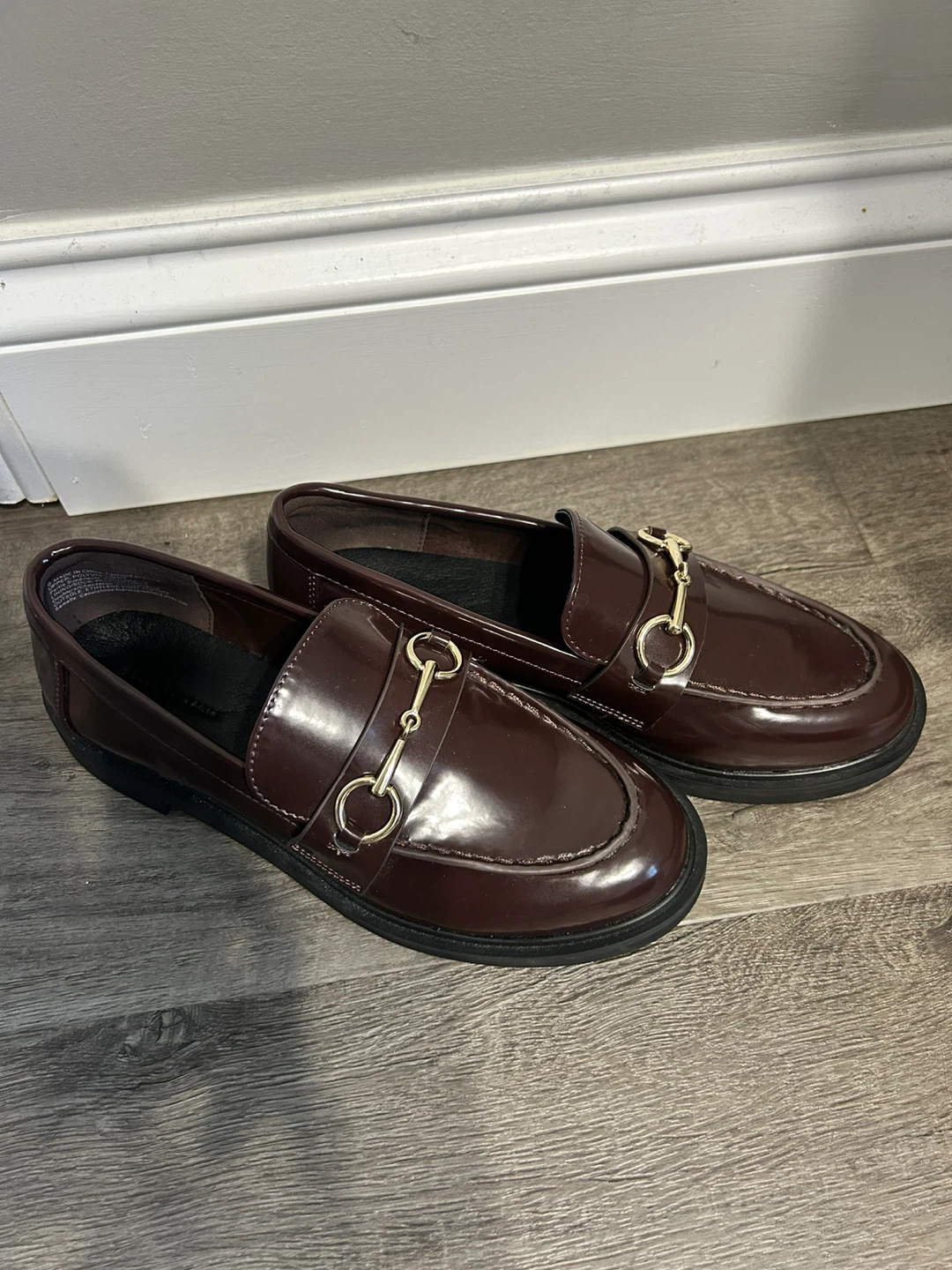 American Eagle Burgundy Loafers with Gold Bit Detail - photo 3