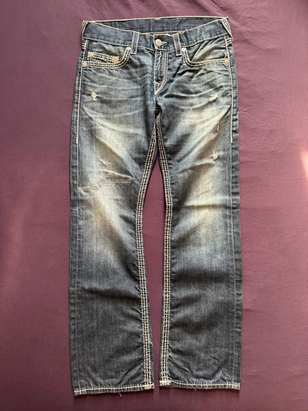2 Pairs True Religion Jeans Ricky Relaxed Straight Fit - photo 4