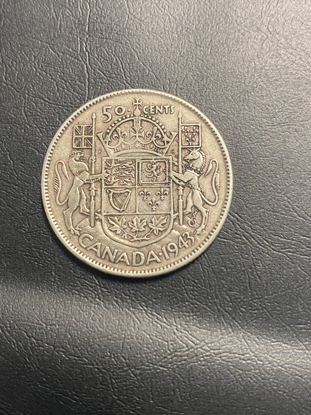 1943 Canada 50 Cent 80% Silver